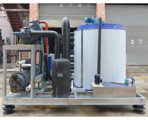 Good price 22.7kw قوة ضاغط 8 طن 8000 كجم صانع كتلة الثلج الصناعي آلات الثلج للشركات أسعار البيع التجارية الانترنت
